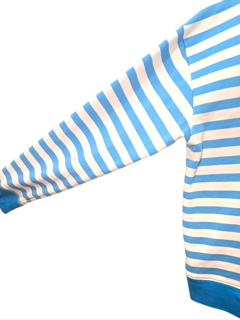Draper James Women's Large Loose Fitting Blue White Striped Crewneck Sweater - Picture 3 of 4